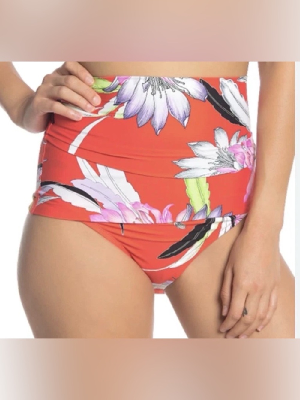 Trina Turk Shangri La Convertible Skirted High Waist Bikini Bottoms
Sz 6
NWT
